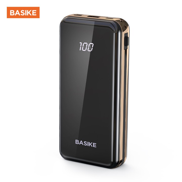 Cục sạc dự phòng BASIKE dung lượng pin 10000mah tích hợp màn hình có đèn led tiện dụng
