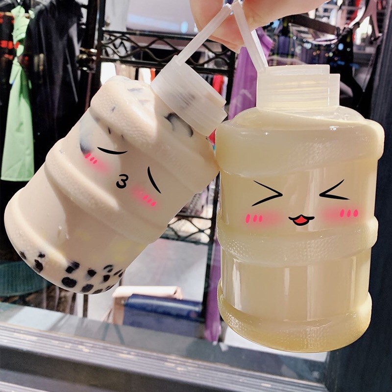 Ly nhựa cute đựng đồ uống trà chanh, trà sữa 500ml | BigBuy360 - bigbuy360.vn