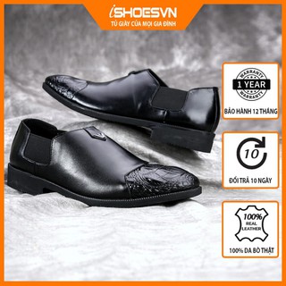 Giày da nam công sở ISHOESVN IS210 - Giày lười da bò giày ishoes