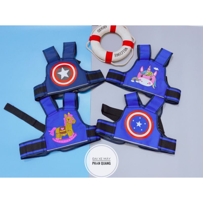 Đai Ngồi Đi Xe Máy Có Phản Quang An Toàn Cho Bé Loại 1