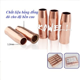 1 hộp 10 cái Chụp khí dây hàn mig 15AK đẹp đồng đỏ Chụp khí máy hàn