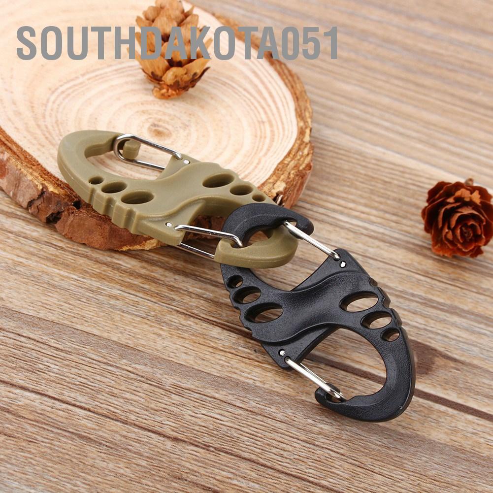 Móc carabiner hình chữ S với khóa đôi mini dành cho leo trèo