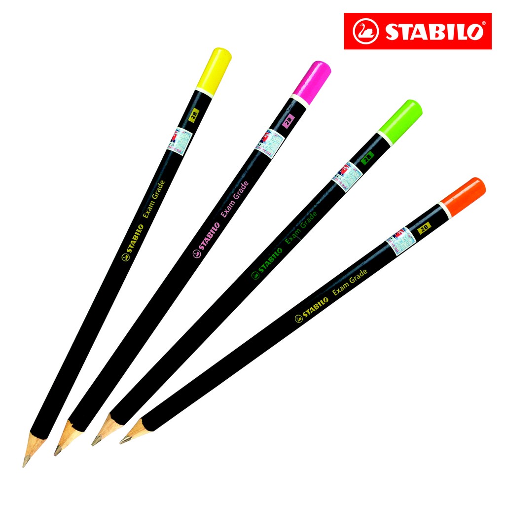 Bộ 12 cây bút chì gỗ STABILO Exam Grade PC288T + tẩy ER199 (PC288T-AT/12-2BG)