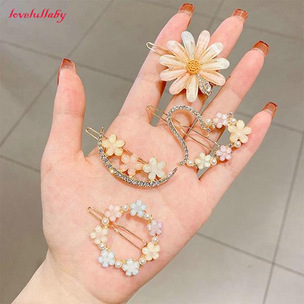 Kẹp tóc đính đá phong cách Hàn Quốc