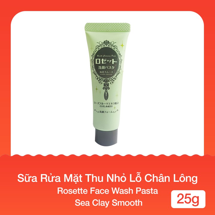 [QUÀ TẶNG KHÔNG BÁN] Sữa Rửa Mặt Thu Nhỏ Lỗ Chân Lông Rosette Face Wash Pasta Sea Clay Smooth Mini Tube (25g)