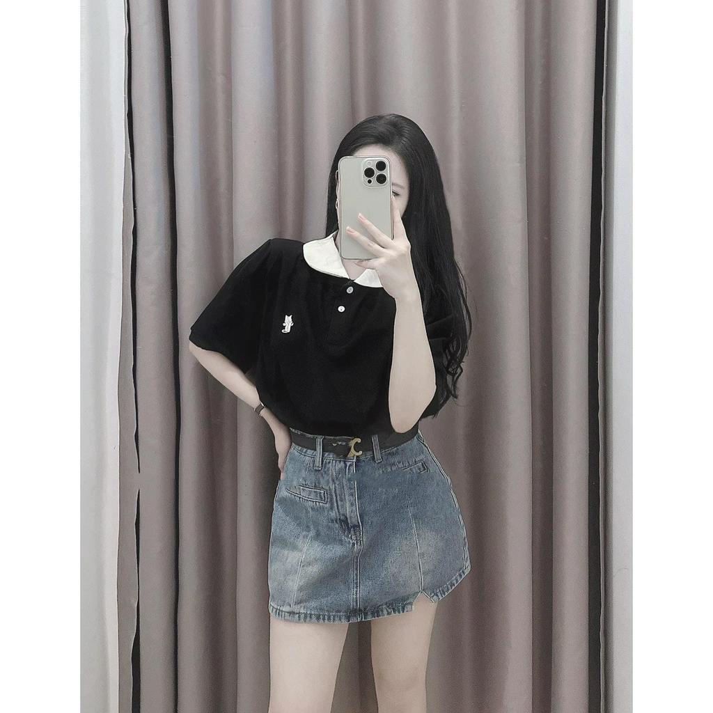 Áo polo cổ sen