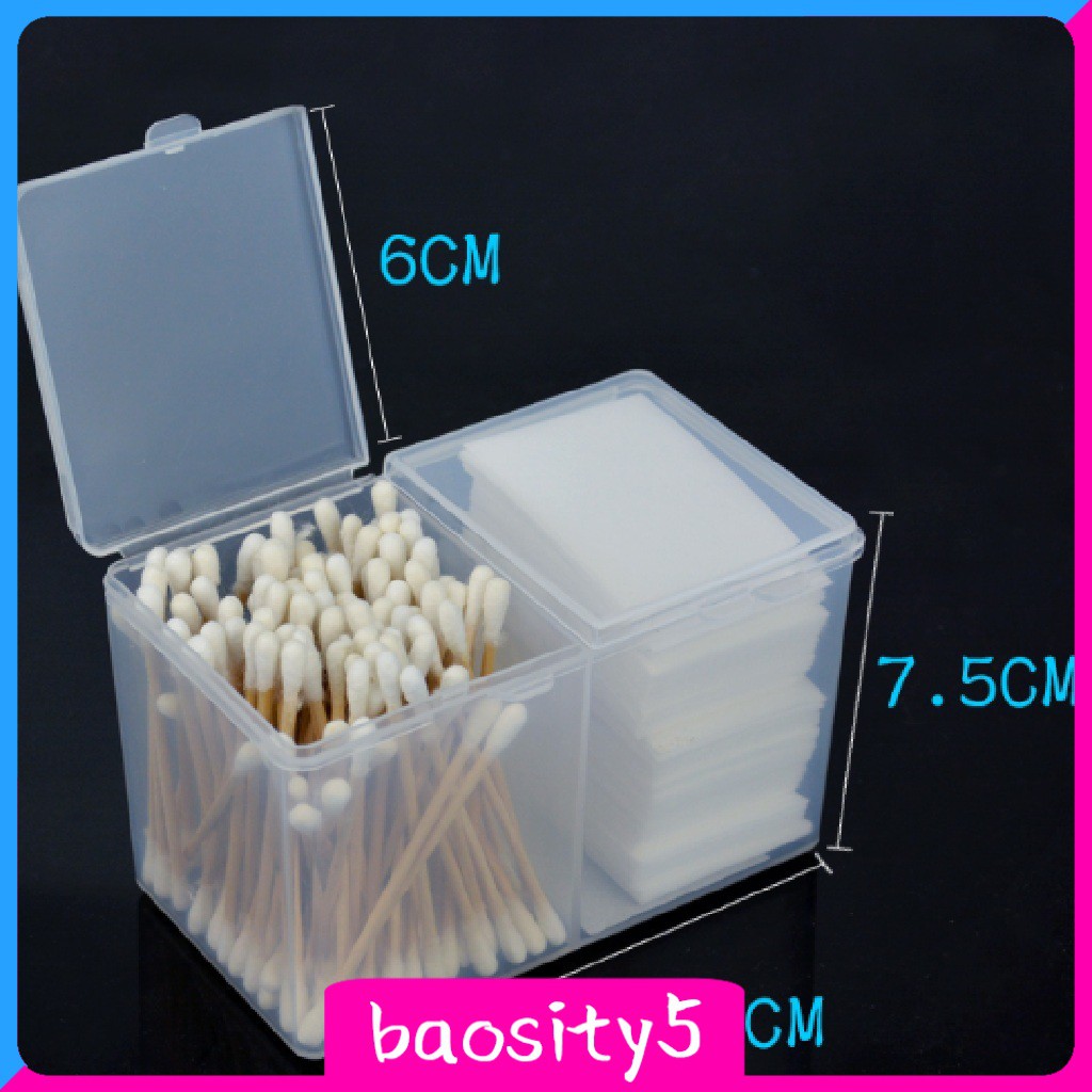 (Hàng Mới Về) Hộp Đựng Bông Tẩy Trang 2 Ngăn Bằng Nhựa Tiện Dụng | BigBuy360 - bigbuy360.vn