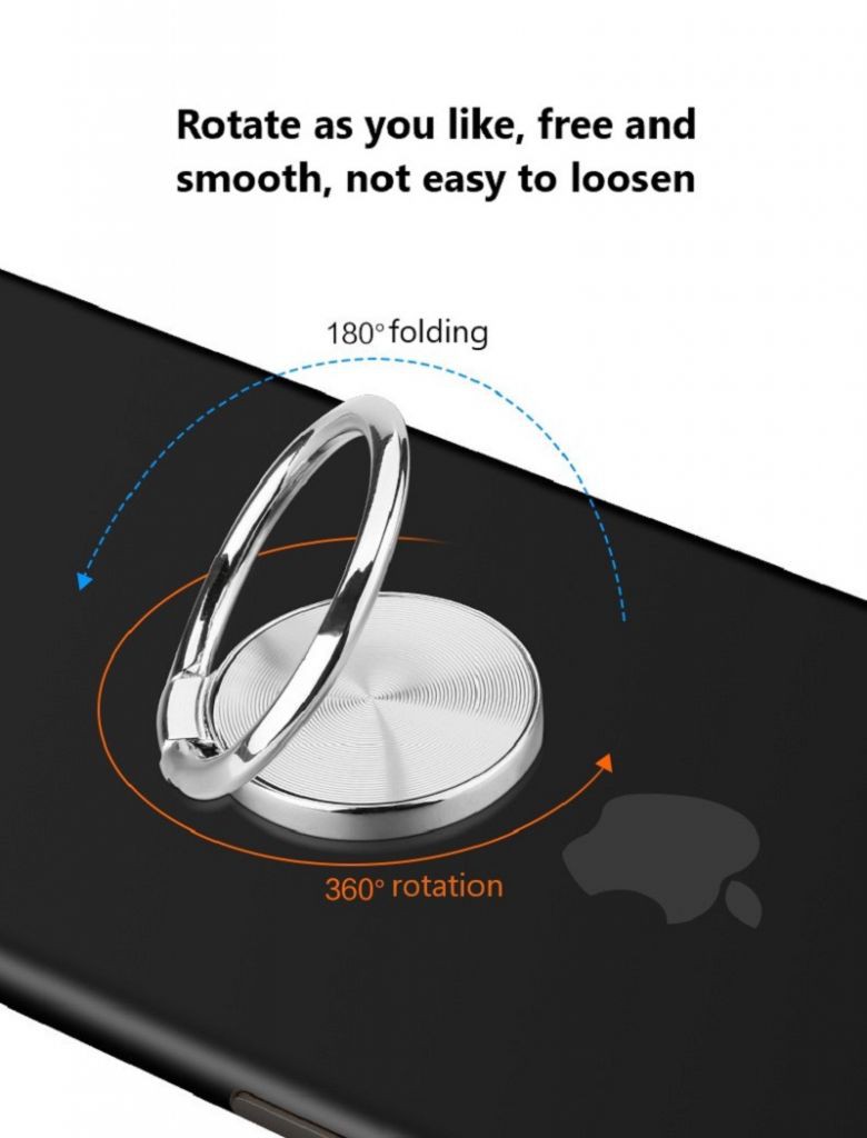 Khuyên Xỏ Ngón Tay Xoay 360 Độ + 180 Độ Tiện Dụng Cho Samsung Huawei