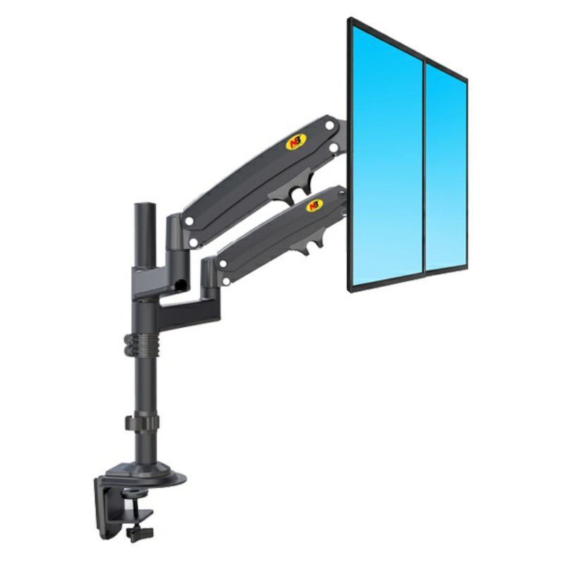 Giá Treo 2 Màn Hình NB-H180 22-32 Inch New 2021 Gắn Bàn Xoay 360 Độ
