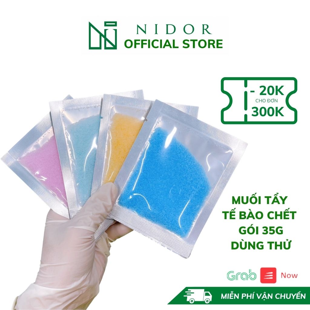 [TEST] Gói 35g Muối Tẩy Tế Bào Chết Nhiều Màu Dùng Thử