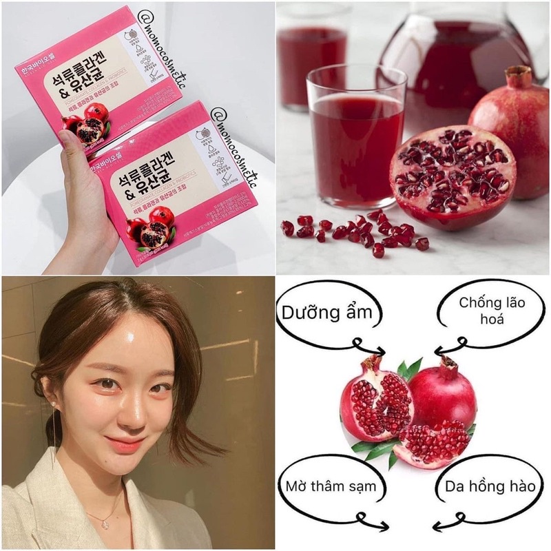 Bột Collagen Lựu đỏ Hàn Quốc - Hộp 30 gói