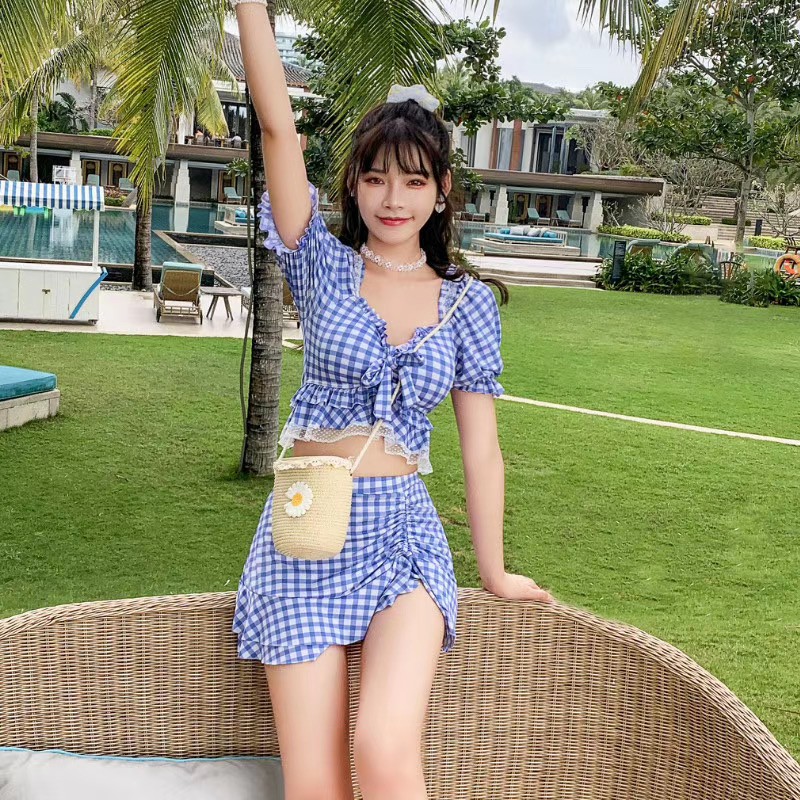 Bikini 2 Mảnh Đi Biển (Caro Xanh) - Đồ Bơi Nữ Kiểu Đẹp | BigBuy360 - bigbuy360.vn