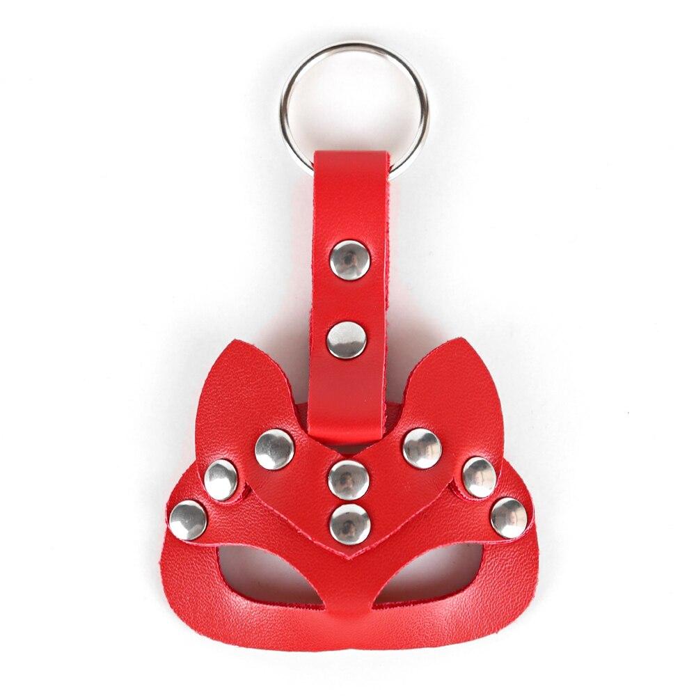 Móc Khóa Da Mặt Hình anime 2021 Màu Đỏ Đen Thời Trang Cho Nam Và Nữ