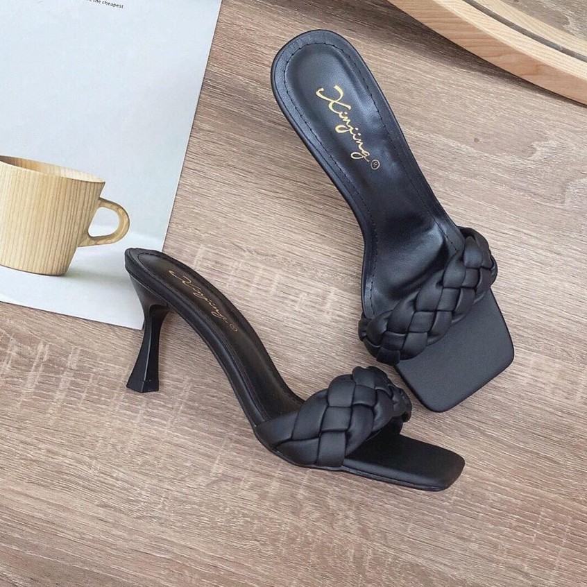 Guốc / Dép cao gót quai vặn thừng hot nhất 2020 cao 7cm - g58