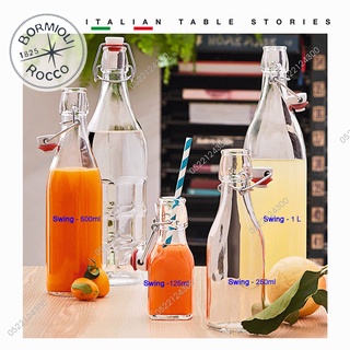[4 SIZE] Chai Thủy Tinh Nhập Khẩu Ý đáy vuông Swing - Bormioli Rocco