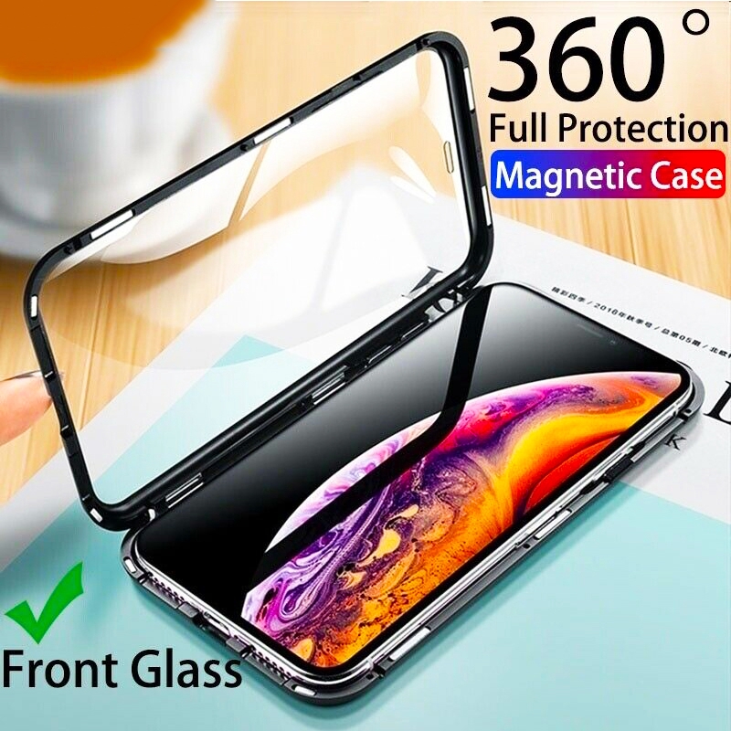 Ốp điện thoại hai mặt trước+sau bảo vệ 360 cho iPhone 12promax 11 7/8//7plus/8plus/XR/XS/XSMAX