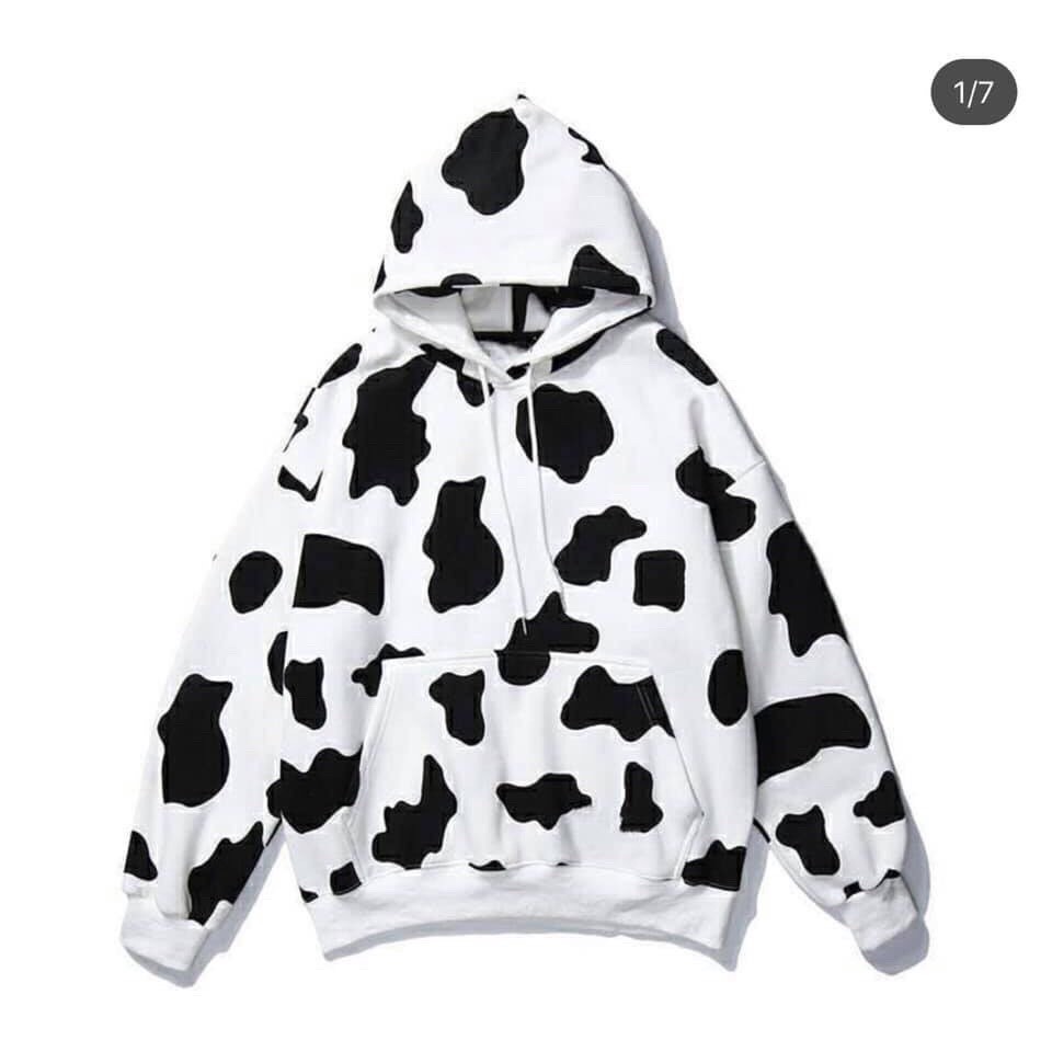 Áo khoác hoodie nam nữ BÒ SỮA áo khoác Unisex form rộng thời trang có mũ cá tính-HD01-LUXCY store