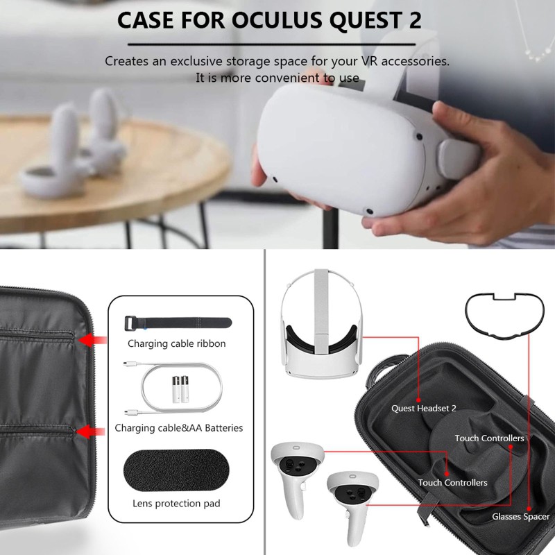 Túi Đựng Bảo Vệ Cho Kính Thực Tế Ảo Oculus Quest 2 Vr