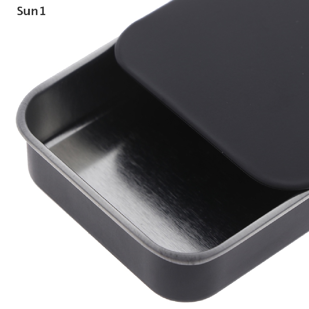 Sun1 &gt; Hộp Thiếc Nhỏ Có Nắp Trượt Đựng Sáp Dưỡng Râu / Kem Dưỡng Ngọt 8x5x1.5cm