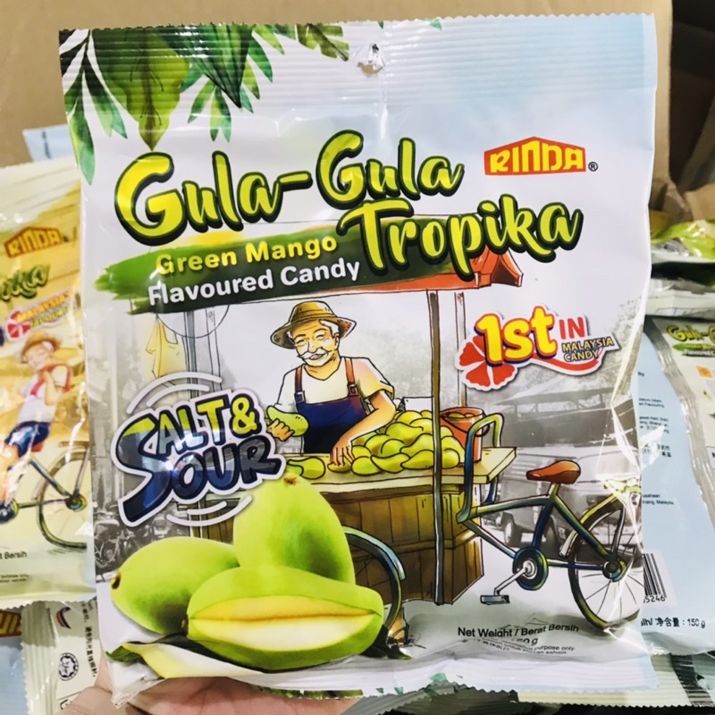 KẸO RINDA VỊ DỨA MUỐI VÀ VỊ XOÀI HÀNG CAO CẤP _MALAYSIA 150G