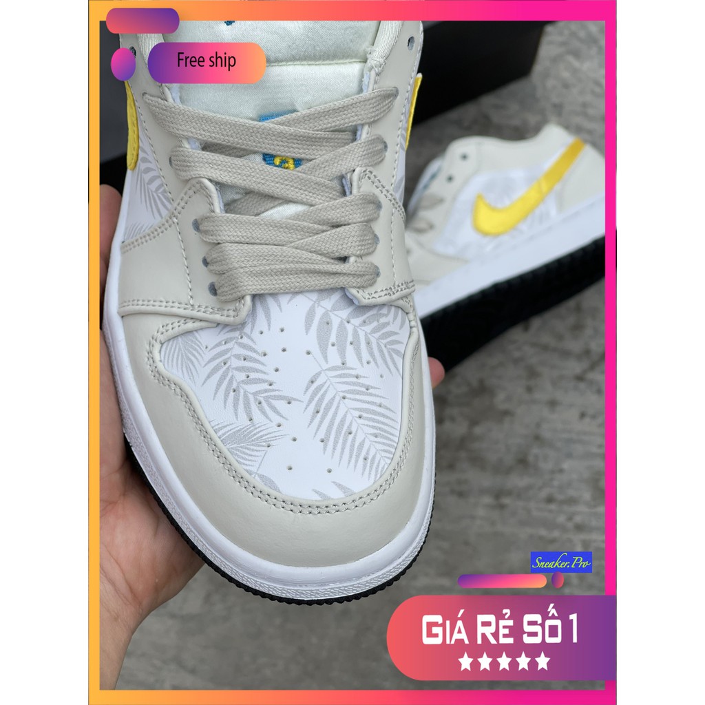 (FULL BOX + QUÀ TẶNG) Giày thể thao AIR Jordan 1 Low Palm Tree " Light Orewood Brown" siêu đẹp dành cho nam và nữ | BigBuy360 - bigbuy360.vn