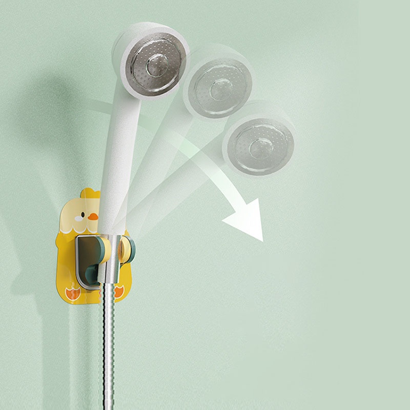 Giá đỡ vòi sen, vòi xịt nhà vệ sinh dán tường LivingC, kệ vòi sen điều chỉnh góc độ 7 cấp hình thú dễ thương