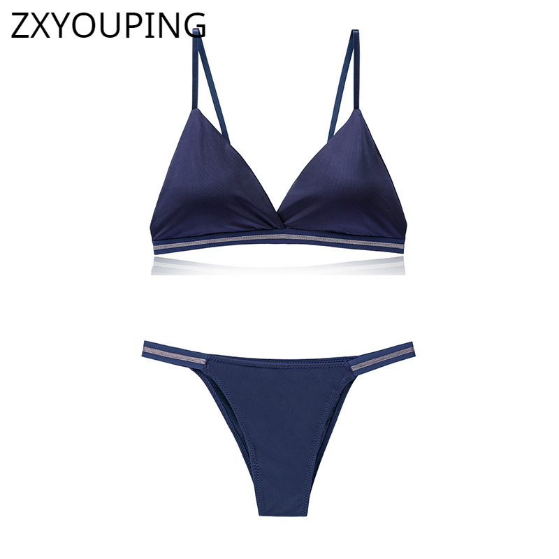 AOFEIQIKE Bộ đồ lót lụa thoáng khí gợi cảm dành cho nữ