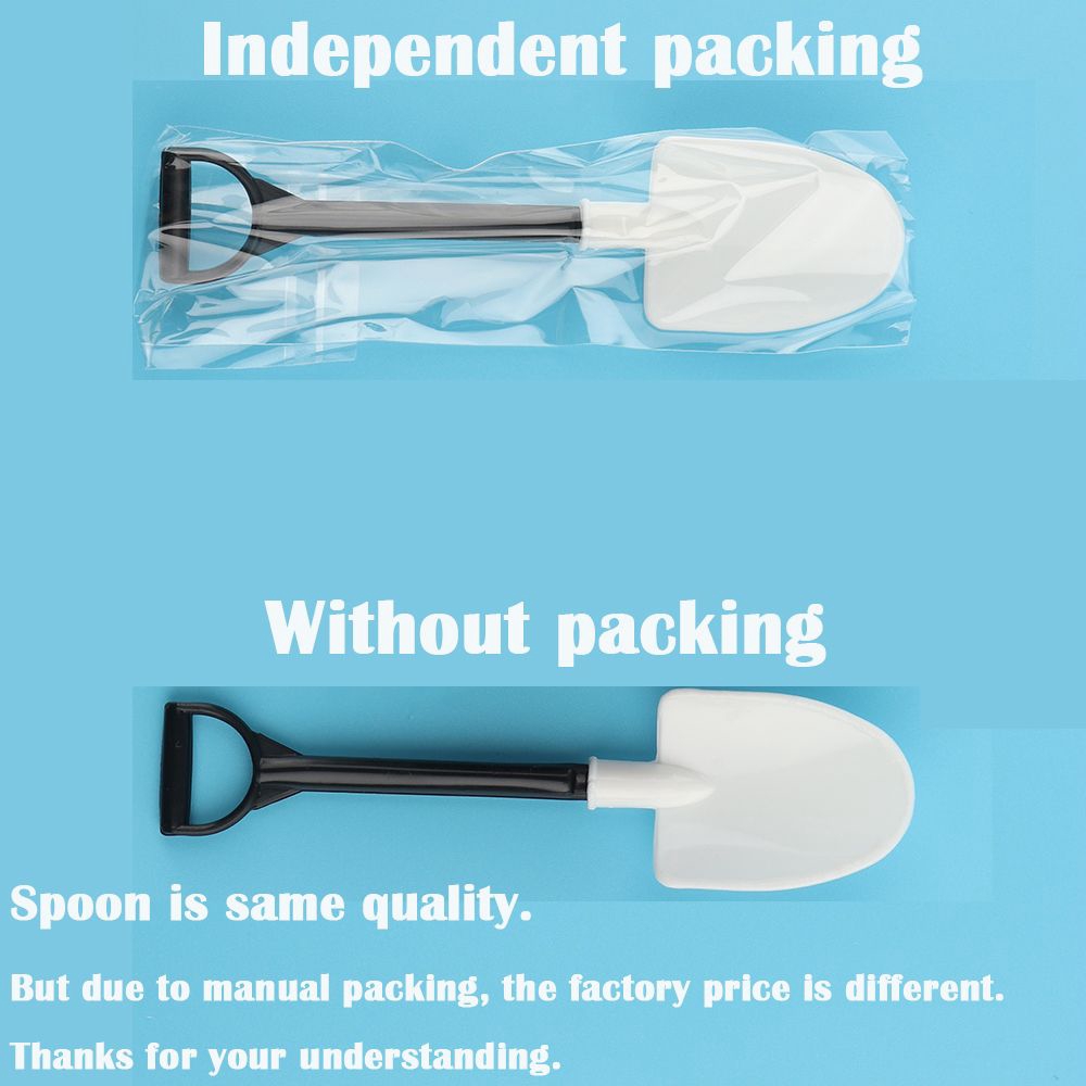 Set 100 muỗng nhựa ăn kem hình xẻng xúc đất dùng 1 lần