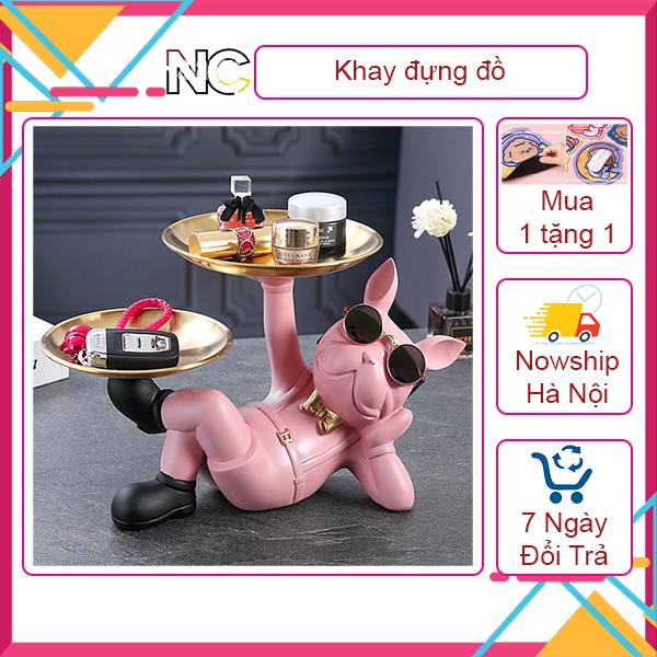 Khay đựng đồ hình chó Bull đẳng cấp