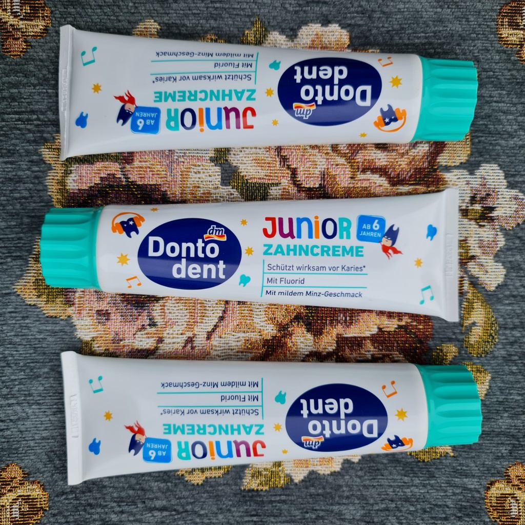 Kem đánh răng cho bé Dontodent Junior cho trẻ em trên 6 tuổi - dung tích 100ml, Hàng nội địa Đức
