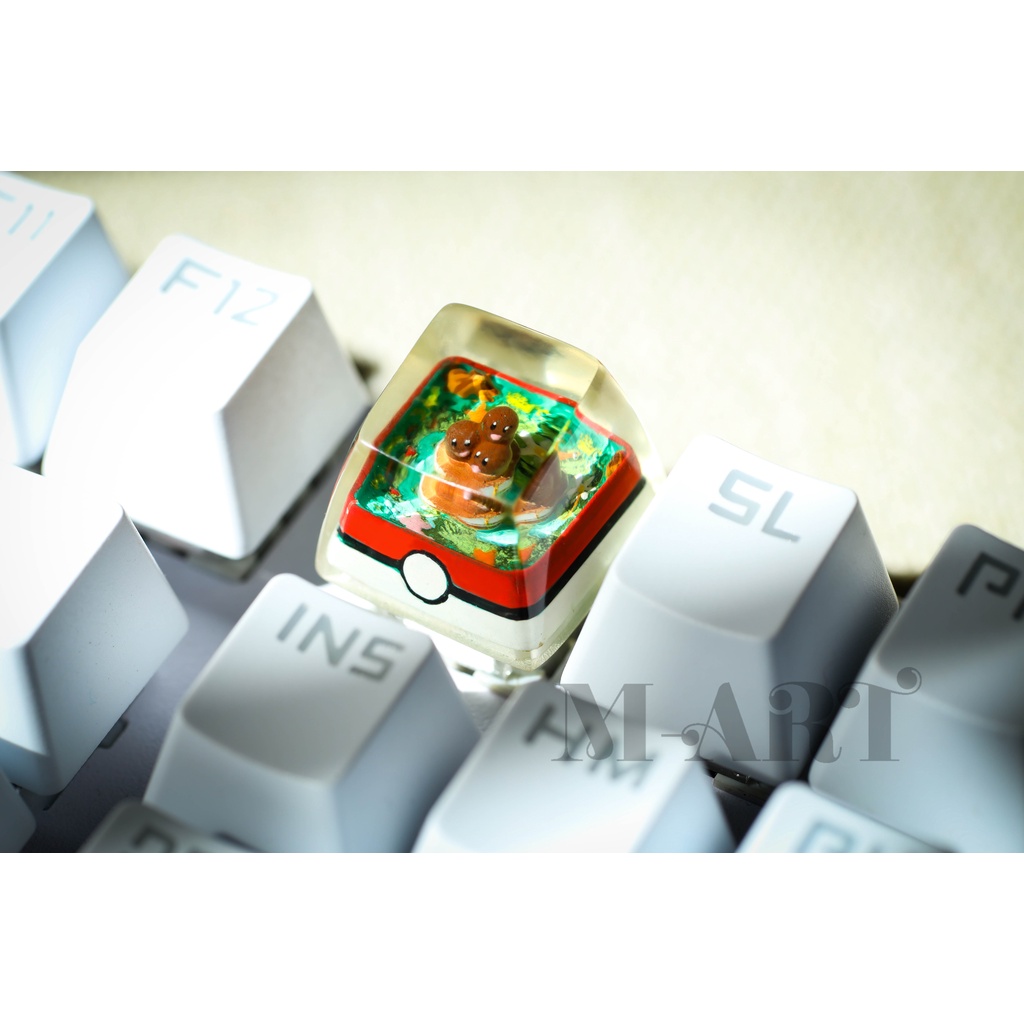 Nút bàn phím cơ resin Pokemon Dugtrio siêu dễ thương - Dugtrio Pokemon Keycaps