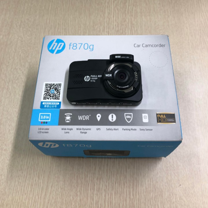 Camera Hành Trình-Chính Hãng-HP-F870g-Lùi-FullHD-Gps-Tiếng Việt