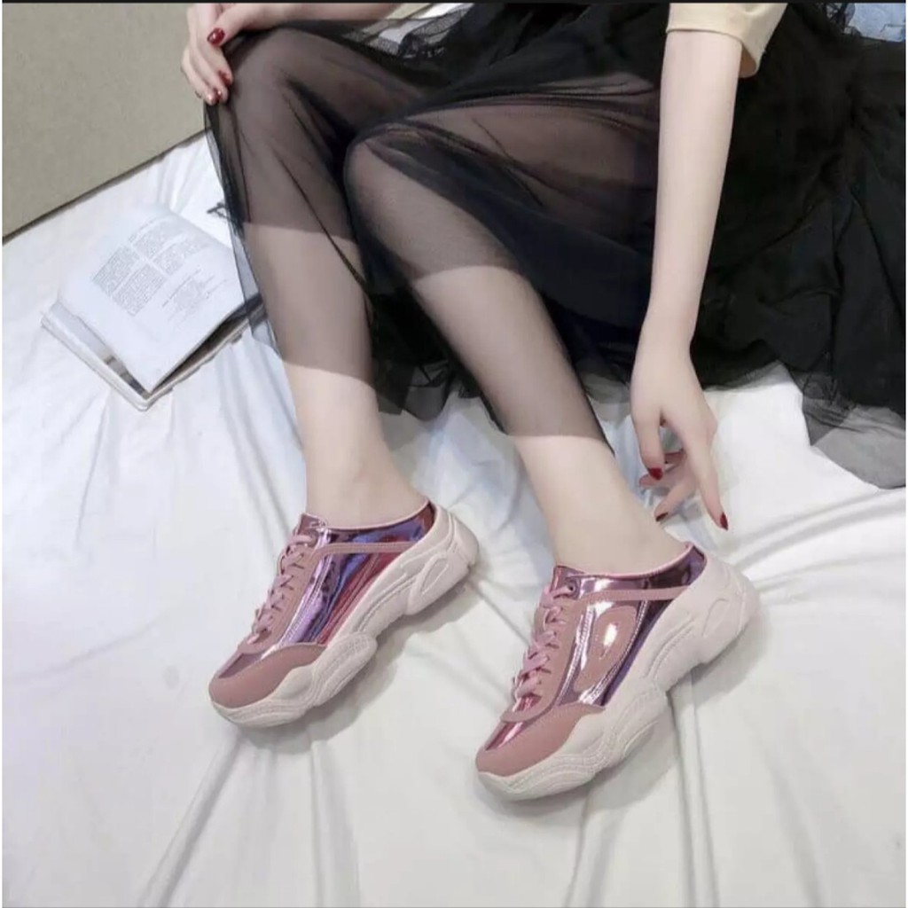 [Mã FAGREEN245 giảm 10% tối đa 30K đơn 99K] FREE SHIP Giày sục thể thao nữ ánh bạc và hồng hàng cao cấp | BigBuy360 - bigbuy360.vn