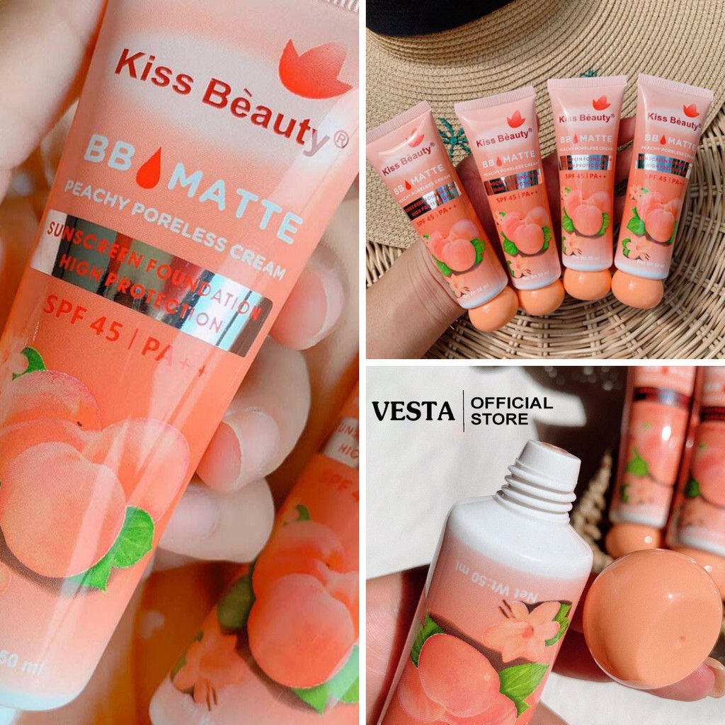 Kem Nền Che Khuyết Điểm Chống Nắng Kiss Beauty BB Matte | BigBuy360 - bigbuy360.vn