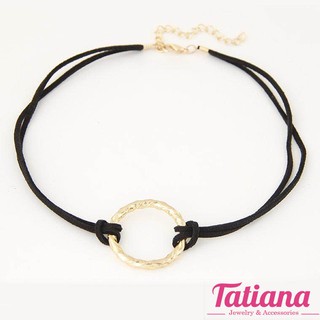 Vòng cổ choker khoen tròn - Tatiana - d2529 (đen)