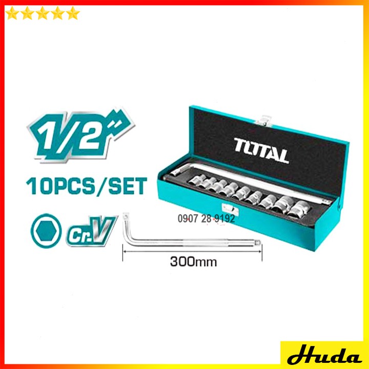 Bộ 10 đầu tuýp 1/2 inch TOTAL THTL121101 POI