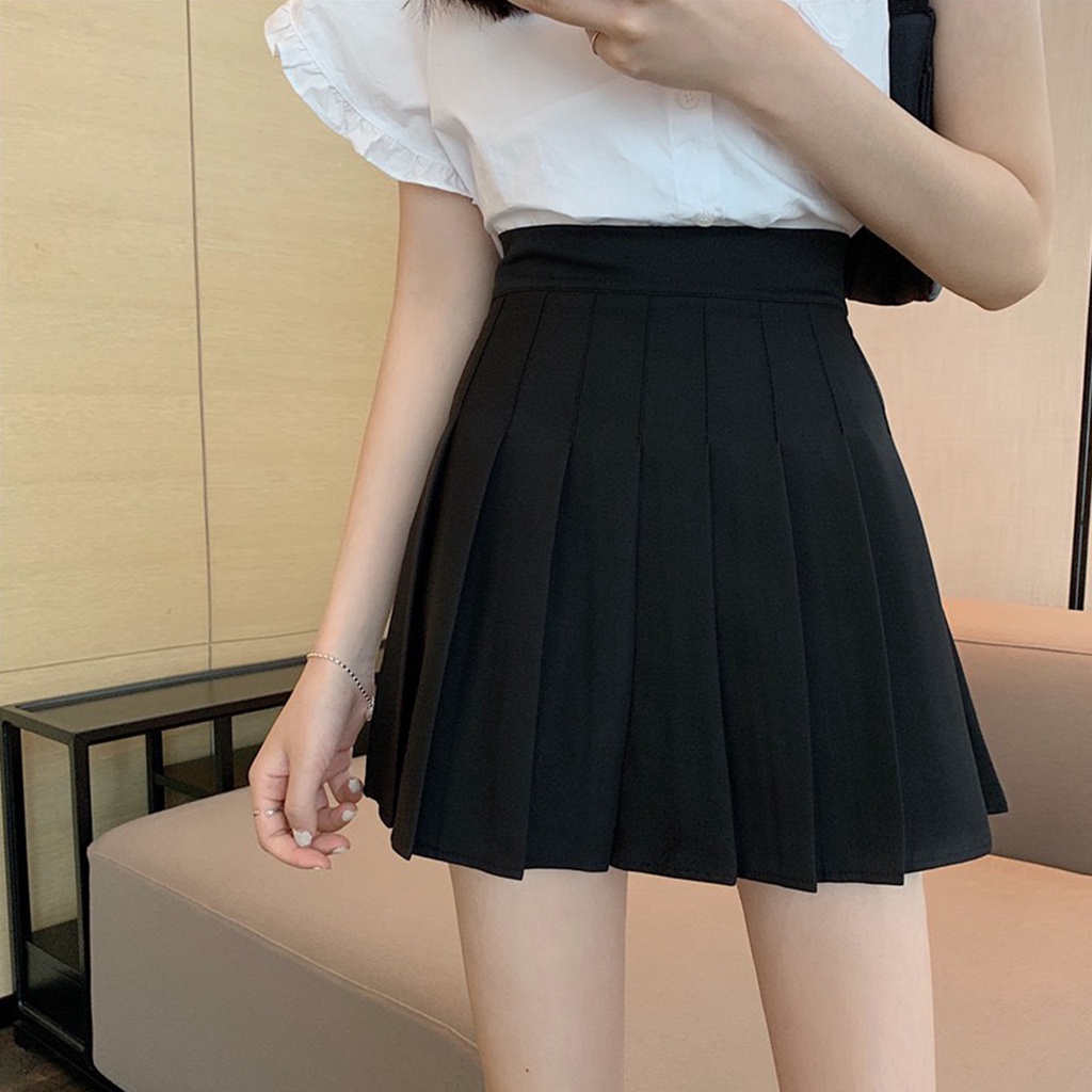 Chân váy tennis ngắn xếp ly 23Closet lưng cao dáng chữ a xòe cá tính trắng đen ulzzang cạp cao cao cấp -CV01 | BigBuy360 - bigbuy360.vn