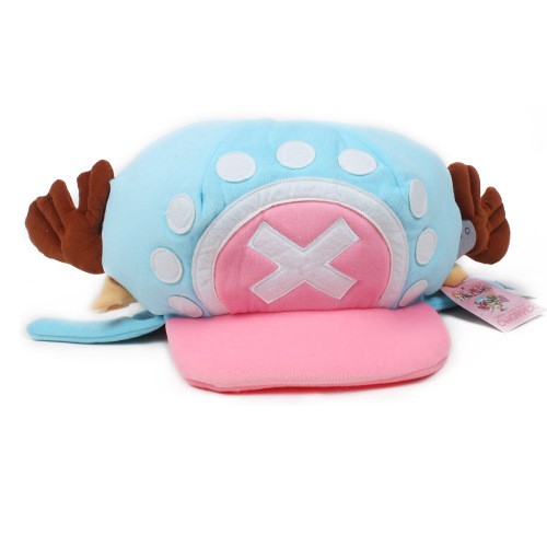 One Piece Mũ hóa trang nhân vật hoạt hình Tony Chopper bằng vải lông màu xanh dương nhạt dễ thương thời trang mùa đông