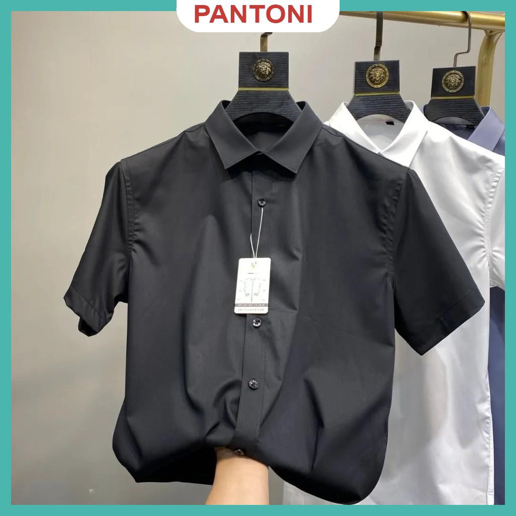 Áo sơ mi nam TAY NGẮN cao cấp - Chất liệu lụa , không nhăn, thoáng mát, thấm hút mồ hôi(SML) | BigBuy360 - bigbuy360.vn