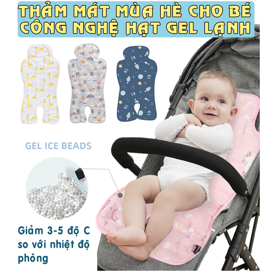 Thảm mát lót lưng cho bé dùng cho xe đẩy, Giảm cảm giác khó chịu, không gây nóng rát