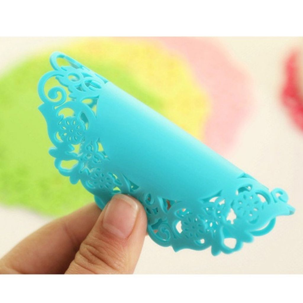 Miếng Lót Cốc Silicone Hoa Văn Nhiều Màu Sinh Động