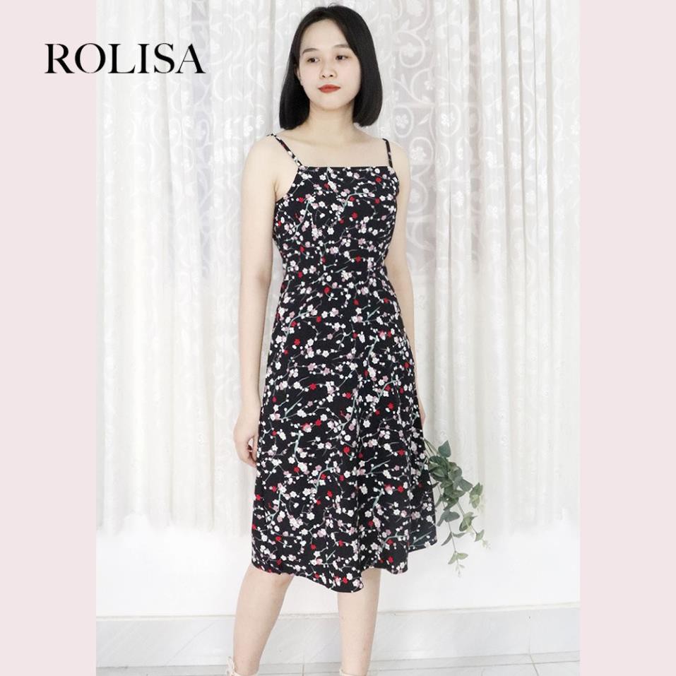 Đầm váy hai dây hoa nhí dễ thương xinh xắn Rolisa RD003  ྇