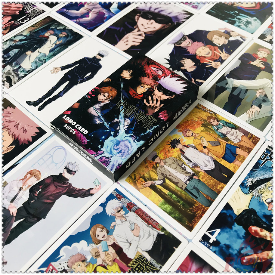 Hộp 30 Cái/ Hộp ✪ Thẻ Ảnh Lomo Hình Jujutsu Kaisen S-1:Anime Itadori Yuji / Fushiguro ✪ Bưu Thiếp Mini Kích Thước 5.5cm*8.8cm Dùng Làm Quà Tặng