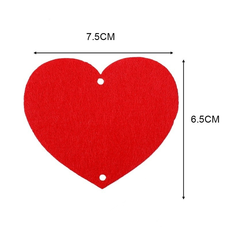 Set 16 Phụ Kiện Rèm Cửa Hình Trái Tim Trang Trí Tiệc Cưới / Valentine