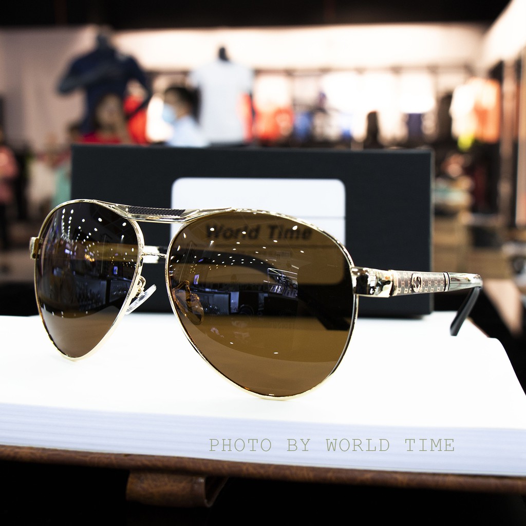 Kính mát nam G1102 Nâu tròng Polazied, chống lóa,Full box ,thời trang cao cấp bảo hành 12 Tháng | BigBuy360 - bigbuy360.vn