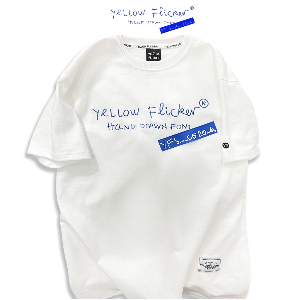 Áo thun tay ngắn YELLOW FLICKER Hand drawn unisex