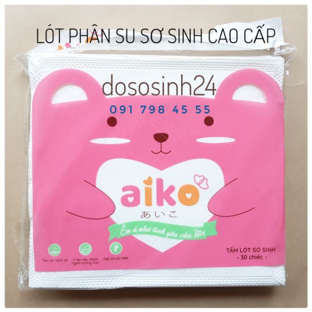 Aiko - 30 Miếng lót phân su sơ sinh cao cấp