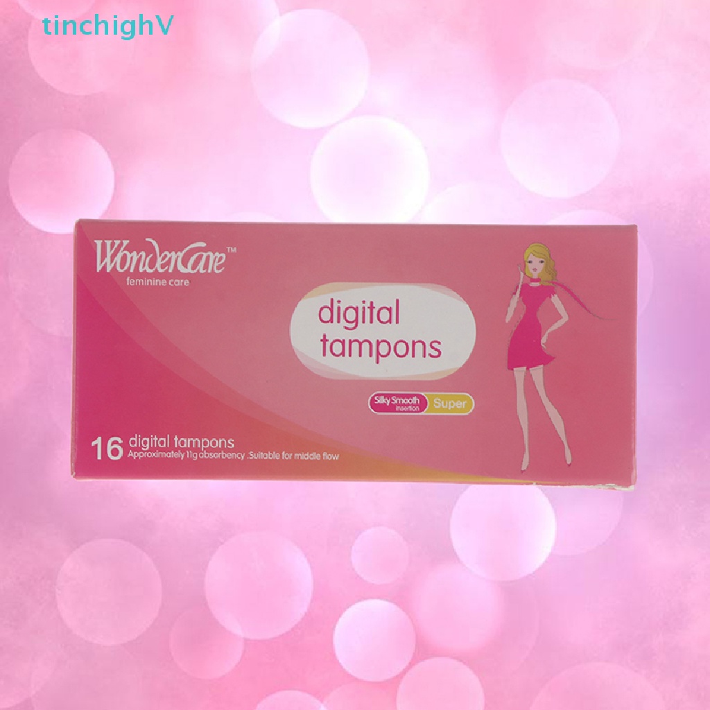 [TinchighV] Hộp 16 Miếng Bông Tampon Bảo Vệ Ngón Tay Khi Kinh Nguyệt Siêu Thấm Hút Cho Nữ [Mới]