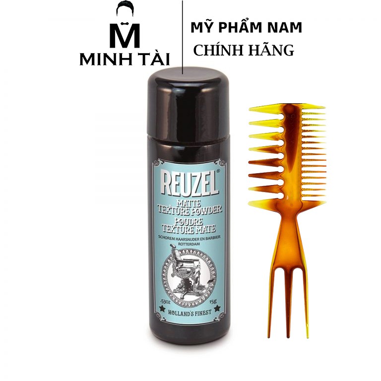 Bột tạo phồng REUZEL Matte Texture Powder - 15g - Hàng Chính Hãng + Lược Chải Tóc Texture