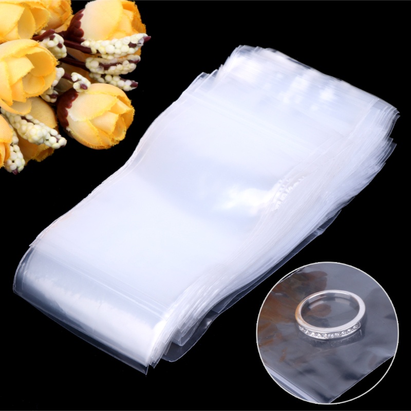 Bộ 100 Túi Zip Bằng Nhựa Có Thể Khóa Lại Trong Suốt Kích Thước 5cmx7cm